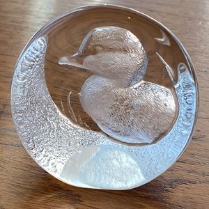 Vintage Signed Mats Jonasson Scandinavian ART GLASS